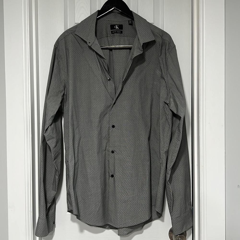 Calvin Klein | Button Up Slim Fit + Stretch Dress Shirt - Men's XL